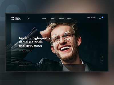 Dental company site concept density dental uiux web webdesign