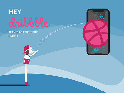 Hey Dribbble debut debutshot dribbble first flat ui illustration iphone