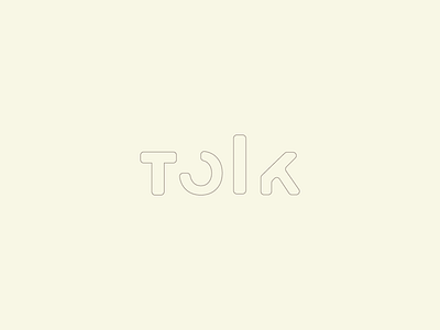 TOLK LOGO brand identity design letter logo lifestyle brand stencil logo