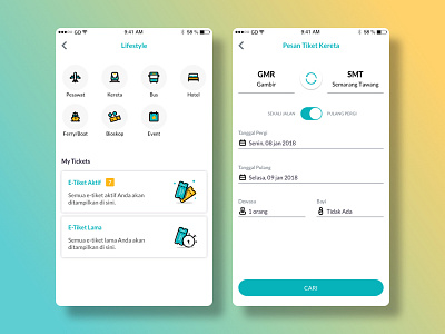 Train - Booking app booking booking app design exploration flat icon lifestyle ticket train travel ui ux