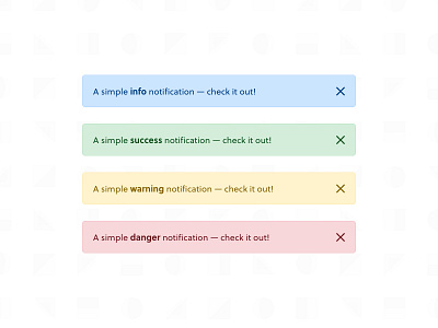 Notification messages ✅⛔️ app danger design info message notification notifications success system design ui ux warning web