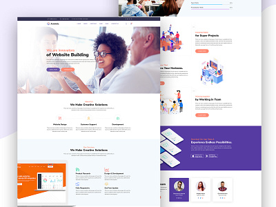 Arrowtic software marketing home two design ai clean design digital gradient illustration landing page design logo marketing marketing agency minimal software typography ui ux vector website website design