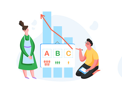 Analytics analysis analytics charachters illustration infograhic people test vector work working process