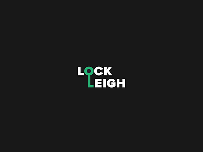 Lockleigh black branding design flat font idenity identity letters logo logotype simple