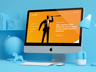 Organik Consultancy Services Web UI Design blue clean consultancy orange uidesign web