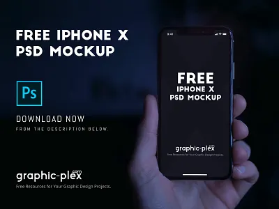 Realistic iPhone X PSD Mockup Freebie creative free freebie ios iphone iphonex mockup mockup design modern presentation psd ui
