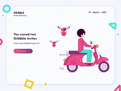 Dribbble Invite artwork dribbleinvite illustration invitation ui ux vector