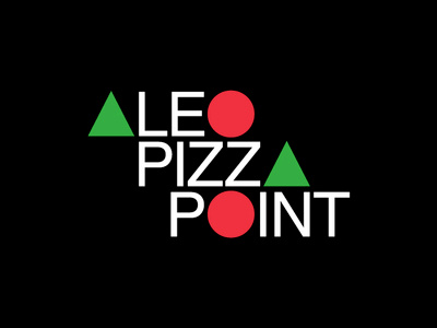 ALEO PIZZA POINT bauhaus food graphic design helvetica logo pizza