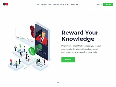 Landing page concept for promoting an app app branding design flat illustration minimal ui web web design webapp