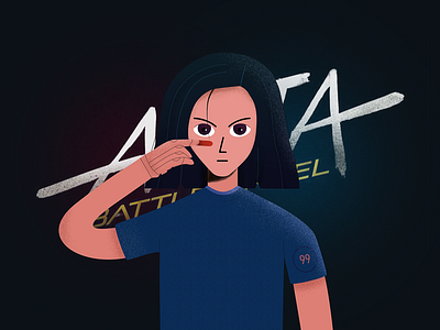 Alita design dribbble illustration sketch