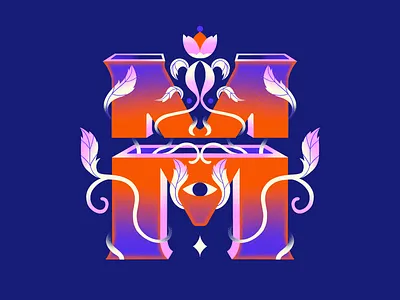 36 days - M 36 days of type design illustration letter m procreate type typo typography