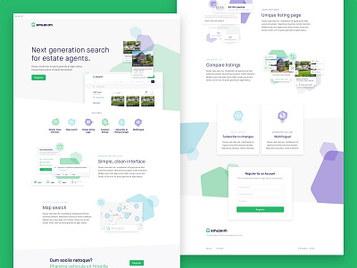 Emlakim Landing Page estate agent estate agents search ui uidesign user interface web design website