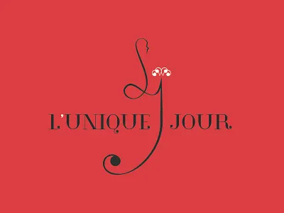 L'Unique Jour branding design flat logo monogram vector wedding