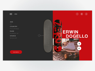 Skateboard Runner Up app branding design illustration skateboard ui ux wallpaper web website