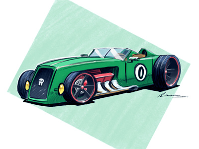 Random sketch: Pro touring T hot rod illustration photoshop pro touring quick sketch wacom