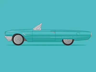 1966 Ford Thunderbird adobe car classic cars design ford graphic design illustration illustrator print design thunderbird vector vector artwork vector illustration