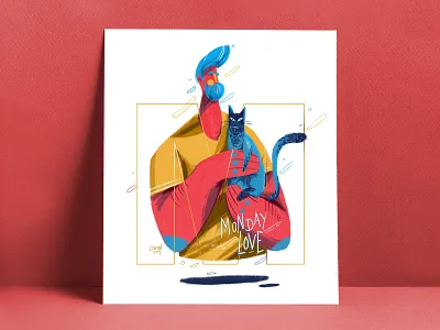 MONDAY LOVE #😍😘❤ art art dircetion art direction design graphics illustration mock photoshop print publishing typography vector