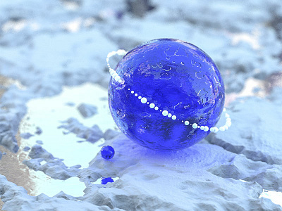 Blue Planet 3d 3d art abstract blue c4d cinema 4d design dribbble graphic illustration iranian landscape planet render