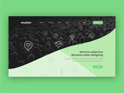 Muster Landing above the fold dashboard design desktop desktop design landing page research ui usability user ux website