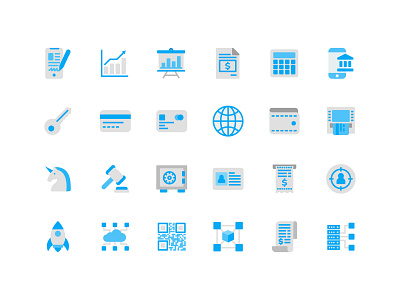 Fintech Icons app icons flat color flat icons icon artwork icon design icons design icons set illustration line icon outline icons ui user inteface user interface