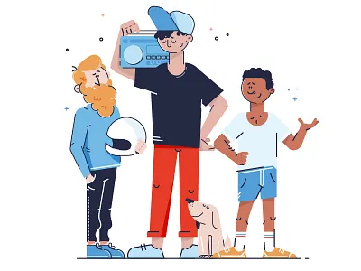 Boys crew boys character crew design illustration vector