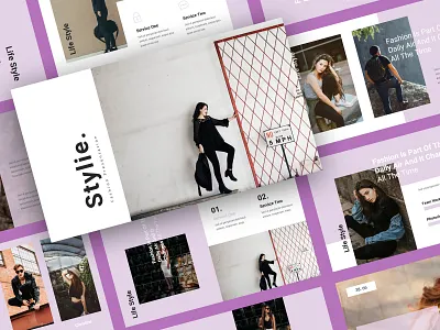 Stylie - Fashion PowerPoint Template business clothing company creative fashion hypebeast lifestyle modeling powerpoint powerpoint design powerpoint template presentation streetwear template