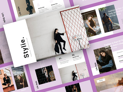 Stylie - Fashion PowerPoint Template business clothing company creative fashion hypebeast lifestyle modeling powerpoint powerpoint design powerpoint template presentation streetwear template