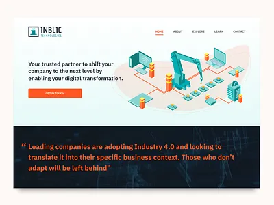 Inblic Homepage home industry 4.0 website