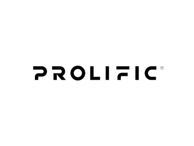 Prolific Logo clean futuristic geometric logo logotype minimal type typography