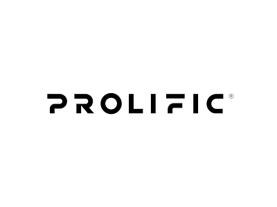 Prolific Logo clean futuristic geometric logo logotype minimal type typography