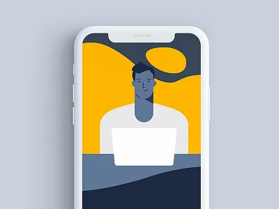 User Illustration app design flat illustration minimal mobile simple ui userinterface ux vector web