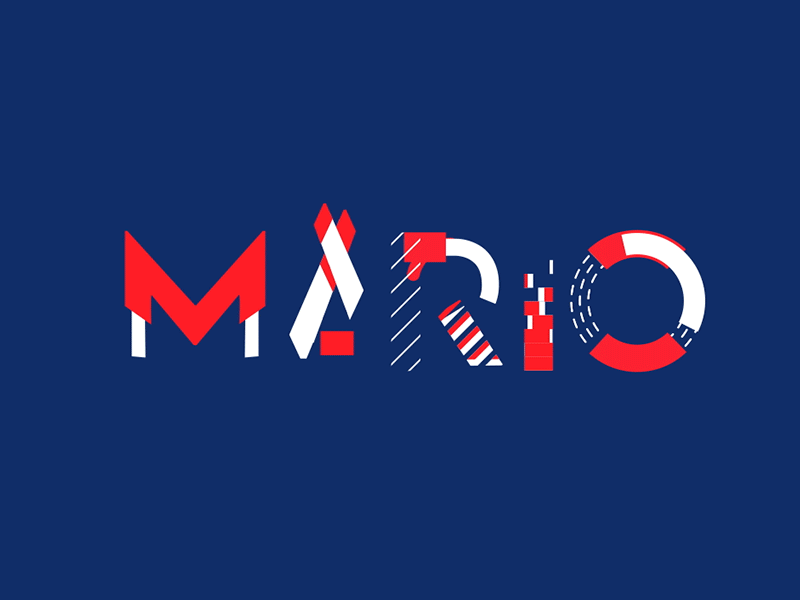 Hello, I am Mario after affects animation gif motion motion graphics typography