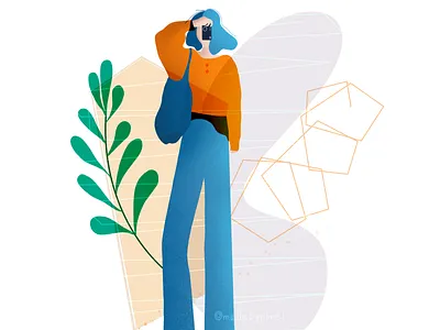 Click! charachter drawing geometric art illustration illustrator photographer procreate procreate app