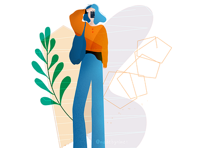 Click! charachter drawing geometric art illustration illustrator photographer procreate procreate app