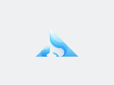 Triangle + Waves blue design flat simple triangle vector water waves