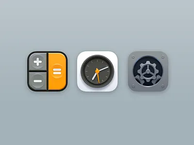 More Retro Icons calculator clock icons ios iphone realistic retro settings