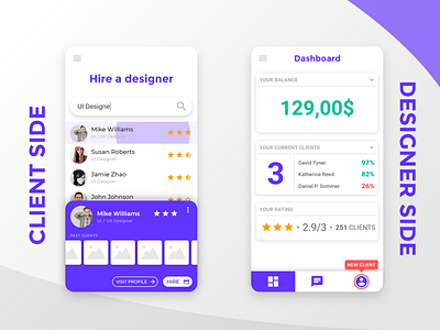 Hire a designer app design flat graphic design hire illustration minimal ui ux ux design ux ui web webdeisgn