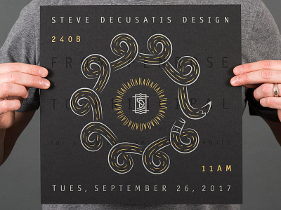 Lecture Poster art illustration logo monogram pencil poster sd steve decusatis swirl tyler