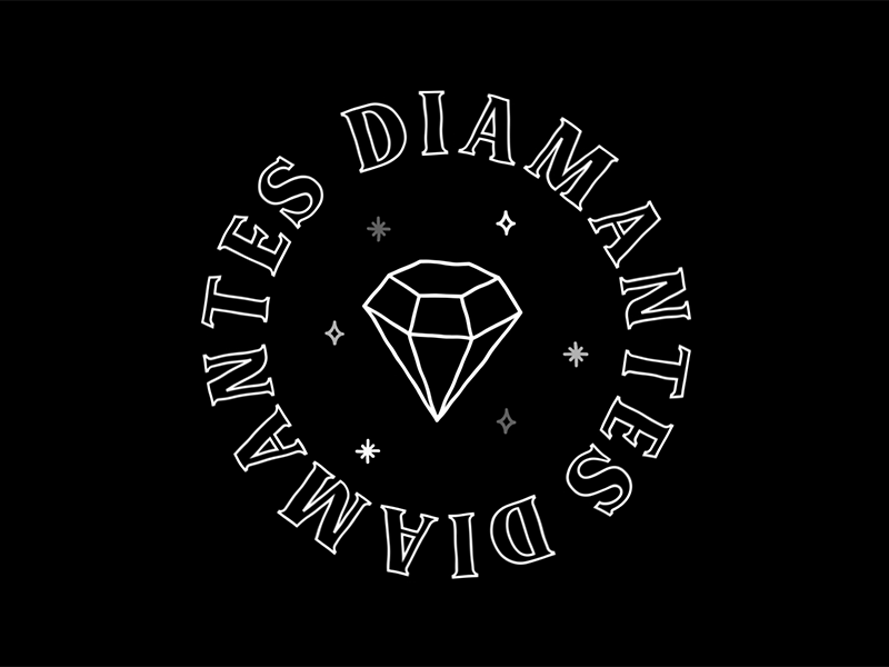 Diamantes Lyrics Video animation design diamond gif illustration merch motion graphics music type motion typography