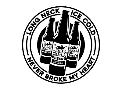 Luke Combs "Beer Never Broke My Heart" beer beer bottle bottle brews combs country music jacob reinholdt long neck beer luke luke combs peoria design co shirt design this ones for your too