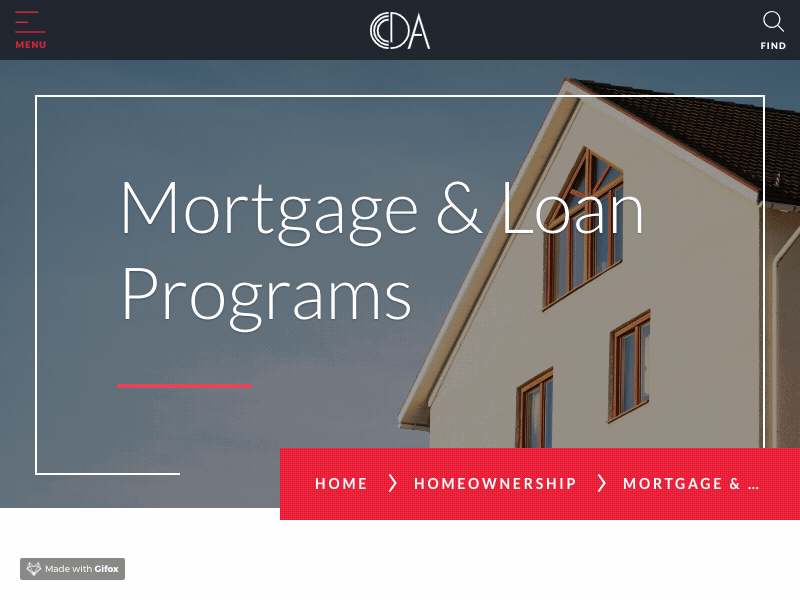 Carver County Community Development Agency Menu animation design developement javascript minimalist ui uidesign website