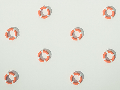 Lifesaver Float Pattern 3d cinema 4d design illustration lifesaver motion graphics octane render pattern pool swimming pool transport