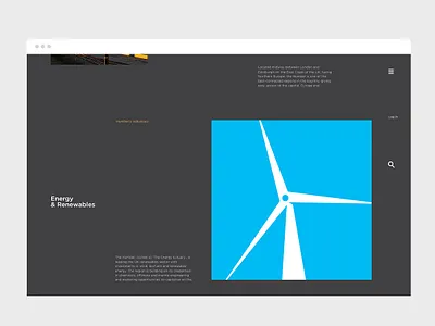 Industry section. app identity ui ux web website