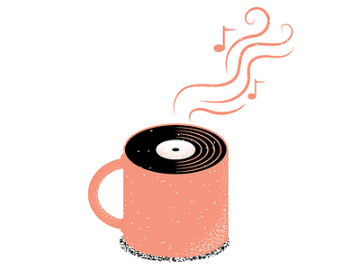 Records 16 coffee design editorial editorial illustration grain illustration philadelphia records texture vector vinyl