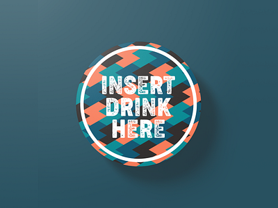 Coaster Design circle coaster coaster design contest geometric illustration pattern sticker stickermule text