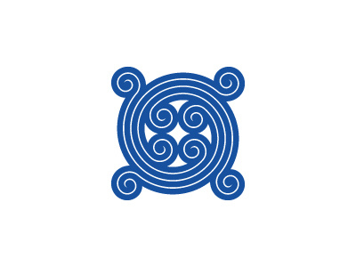 Octonocular Logo circle concentric geometric logo mark spiral swirl symmetrical twirl vector water wave