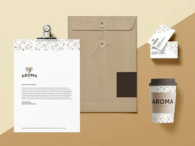 Aroma Coffee Branding branding coffee coffee bean coffeelogo graphic design illustration logo logo design