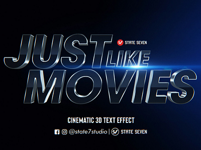 FREE Cinematic Text Effect 3d text chrome free mockup free text effect freebie psd graphic design metal mockup psd text effect text mockup