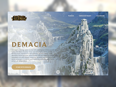 Daily UI Challenge #003 - Landing Page daily 100 daily 100 challenge daily ui design landing page league of legends leagueoflegends ui