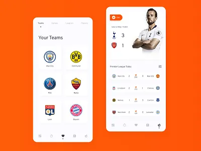 SmartScores Football Trending Results UI app app concept betting clean colour design football gradient minimal premier league trending ui ux